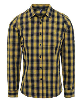 Chemise d'entreprise Personnalisée Enroulable|Manche Longue Duo 100% coton 115 g/m² - Premier Workwear PR350 - Chemise d'entr...