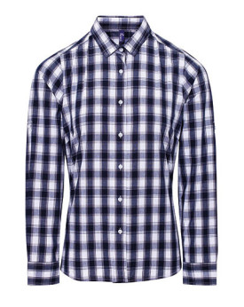 Chemise d'entreprise Personnalisée Enroulable|Manche Longue Duo 100% coton 115 g/m² - Premier Workwear PR350 - Chemise d'entr...