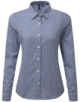 Chemise d'entreprise Personnalisée Manche Longue|Manchettes Duo 110 g/m² - Premier Workwear PR352 - Chemise d'entreprise Pers...