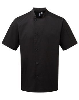 Veste Personnalisée Manche Courte Homme 170 g/m² - Premier Workwear PR900 - Vêtement restauration Personnalisé avec marquage ...