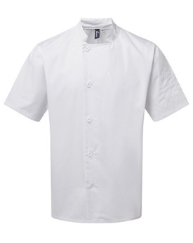 Veste Personnalisée Manche Courte Homme 170 g/m² - Premier Workwear PR900 - Vêtement restauration Personnalisé avec marquage ...