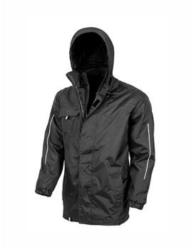 Veste  Personnalisée Manche Longue|avec liseré  Homme ou Femme   - Result Core RT236 Couleur:Black 