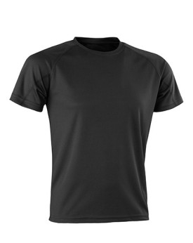 Tee shirt Personnalisé Manche Courte|Raglan Col rond Homme ou Femme  135 g/m² - SPIRO RT287 Couleur:Black 
