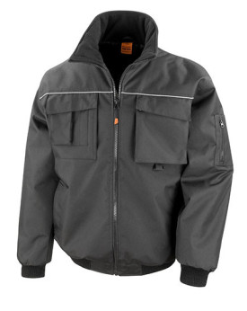 Veste  Personnalisée avec liseré  Homme   320 g/m² - Result WORK-GUARD RT300 Couleur:Black 