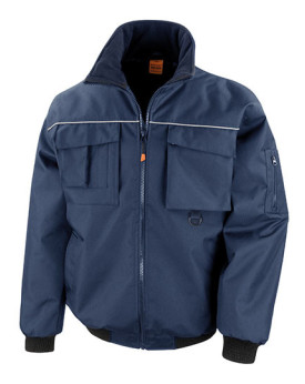 Veste  Personnalisée avec liseré  Homme   320 g/m² - Result WORK-GUARD RT300 Couleur:Navy 
