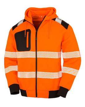 Sweat Personnalisé Manche Longue avec liseré Unisexe 290 g/m² - Result Genuine Recycled R503X - Vêtement de travail Personnal...