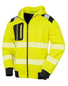 Sweat Personnalisé Manche Longue avec liseré Unisexe 290 g/m² - Result Genuine Recycled R503X - Vêtement de travail Personnal...