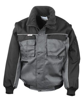 Veste  Personnalisée Manche amovibles|avec liseré  Homme    - Result WORK-GUARD RT71 Couleur:Grey 