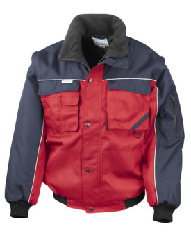 Veste  Personnalisée Manche amovibles|avec liseré  Homme    - Result WORK-GUARD RT71 Couleur:Red 