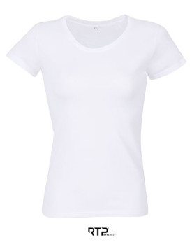 Tee shirt Personnalisé Manche Courte Femme 100% coton 185 g/m² - RTP Apparel 03257 - Tee shirt Personnalisé avec marquage bro...