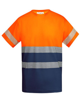 Tee shirt Personnalisé Manche Courte Homme 170 g/m² - Roly Workwear HV9317 - Tee shirt Personnalisé avec marquage broderie, f...
