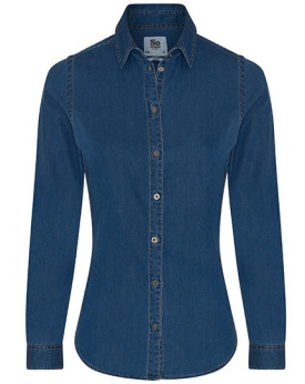 Chemise d'entreprise Personnalisée Manche Longue Femme  154 g/m² - So Denim SD045 - Chemise d'entreprise Personnalisée avec m...
