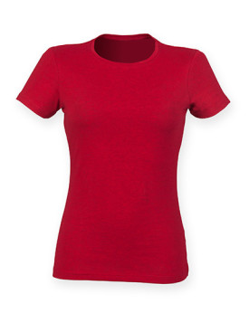 Tee shirt Personnalisé Manche Courte Col rond Femme  165 g/m² - SF Women SF121 - Tee shirt Personnalisé avec marquage broderi...
