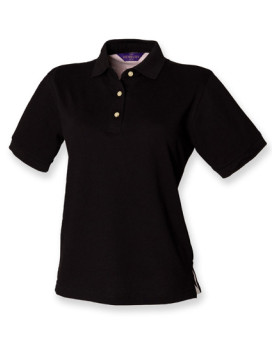 Polo Personnalisé Manche Courte|avec liseré Femme  225 g/m² - Henbury W121 - Polo Personnalisé avec marquage broderie, flocag...