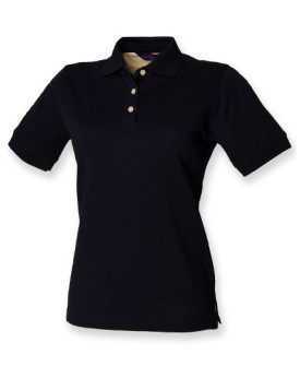 Polo Personnalisé Manche Courte|avec liseré Femme  225 g/m² - Henbury W121 - Polo Personnalisé avec marquage broderie, flocag...