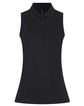 Polo Personnalisé Sans Manche Femme  180 g/m² - Henbury W477 - Polo Personnalisé avec marquage broderie, flocage ou impressio...
