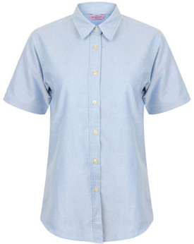 Chemise d'entreprise Personnalisée Manche Courte Duo 170 g/m² - Henbury H516 - Chemise d'entreprise Personnalisée avec marqua...