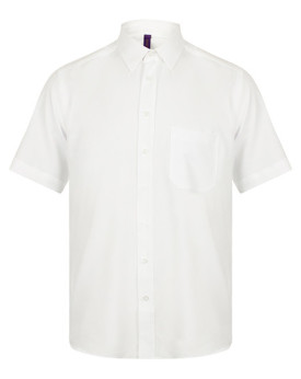 Chemise d'entreprise Personnalisée Manche Courte Duo 115 g/m² - Henbury H595 - Chemise d'entreprise Personnalisée avec marqua...