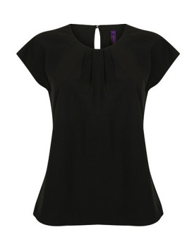 Chemise d'entreprise Personnalisée Manche Courte Femme 115 g/m² - Henbury H597 - Chemise d'entreprise Personnalisée avec marq...