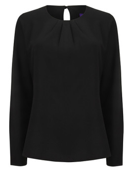 Chemise d'entreprise Personnalisée Manche Longue Femme 115 g/m² - Henbury H598 - Chemise d'entreprise Personnalisée avec marq...