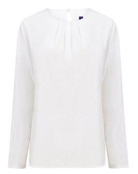 Chemise d'entreprise Personnalisée Manche Longue Femme 115 g/m² - Henbury H598 - Chemise d'entreprise Personnalisée avec marq...