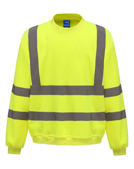 Sweat Personnalisé Manche Longue avec liseré Homme 280 g/m² - YOKO HVJ510 - Vêtement de travail Personnalisé avec marquage br...