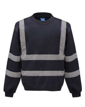 Sweat Personnalisé Manche Longue avec liseré Homme 280 g/m² - YOKO HVJ510 - Vêtement de travail Personnalisé avec marquage br...