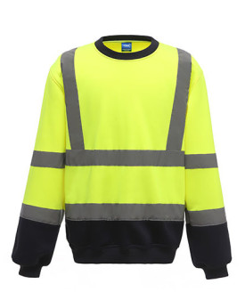Sweat Personnalisé Manche Longue avec liseré Homme 280 g/m² - YOKO HVJ510 - Vêtement de travail Personnalisé avec marquage br...