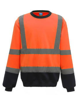 Sweat Personnalisé Manche Longue avec liseré Homme 280 g/m² - YOKO HVJ510 - Vêtement de travail Personnalisé avec marquage br...