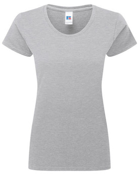Tee shirt Personnalisé Manche Courte Col rond|Bande de propreté Femme   180 g/m² (White: 175 g/m²) - Russell Z180F Couleur:Light