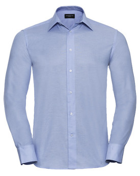 Chemise d'entreprise Personnalisée Manche Longue|portable avec des boutons de manchette Duo 135 g/m² (White: 130 g/m²) - Russ...