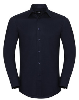 Chemise d'entreprise Personnalisée Manche Longue|portable avec des boutons de manchette Duo 135 g/m² (White: 130 g/m²) - Russ...
