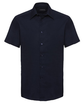 Chemise d'entreprise Personnalisée Manche Courte Duo 135 g/m² (White: 130 g/m²) - Russell Collection R-923M-0 - Chemise d'ent...