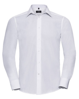 Chemise d'entreprise Personnalisée Manche Longue|portable avec des boutons de manchette Duo 105 g/m² (White: 110 g/m²) - Russ...