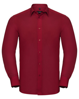 Chemise d'entreprise Personnalisée Manche Longue|portable avec des boutons de manchette Duo 105 g/m² (White: 110 g/m²) - Russ...