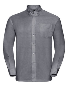 Chemise d'entreprise Personnalisée Manche Longue|Manchettes Duo 135 g/m² (White: 130 g/m²) - Russell Collection R-932M-0 - Ch...