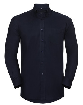 Chemise d'entreprise Personnalisée Manche Longue|Manchettes Duo 135 g/m² (White: 130 g/m²) - Russell Collection R-932M-0 - Ch...
