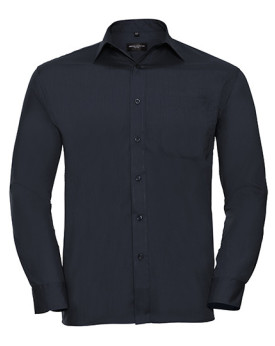 Chemise d'entreprise Personnalisée Manche Longue|Manchettes Duo 105 g/m² (White: 110 g/m²) - Russell Collection R-934M-0 - Ch...