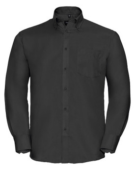 Chemise d'entreprise Personnalisée Manche Longue|Manchettes Duo 100% coton 120 g/m² - Russell Collection R-956M-0 - Chemise d...