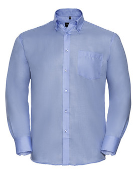 Chemise d'entreprise Personnalisée Manche Longue|Manchettes Duo 100% coton 120 g/m² - Russell Collection R-956M-0 - Chemise d...