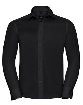 Chemise d'entreprise Personnalisée Manche Longue|portable avec des boutons de manchette Duo 100% coton 120 g/m² - Russell Col...