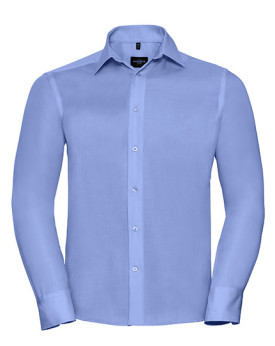 Chemise d'entreprise Personnalisée Manche Longue|portable avec des boutons de manchette Duo 100% coton 120 g/m² - Russell Col...