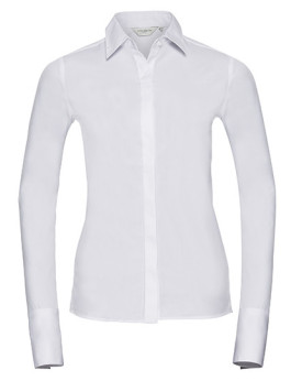 Chemise d'entreprise Personnalisée Manche Longue Duo 130 g/m² (White: 125 g/m²) - Russell Collection R-960F-0 - Chemise d'ent...
