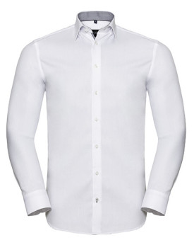Chemise d'entreprise Personnalisée Manche Longue|portable avec des boutons de manchette Homme 125 g/m² (White: 130 g/m²) - Ru...