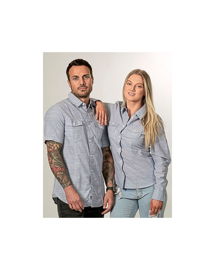 Chemise d'entreprise  Personnalisée Manche Courte  Homme   112 g/m² - Burnside BU9247  