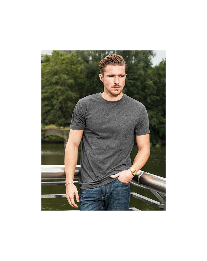 Tee shirt Personnalisé Manche Courte Bande de propreté|Col rond Homme  180 g/m² - Build Your Brand BY004 - Tee shirt Personna...