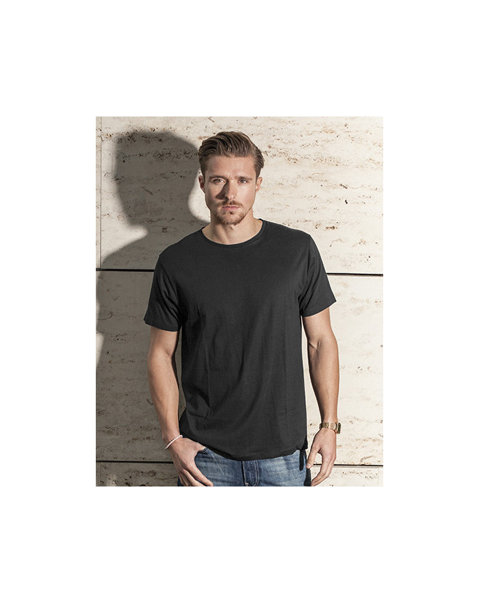 Tee shirt Personnalisé Manche Courte Bande de propreté|Col rond Homme  140 g/m² - Build Your Brand BY005 - Tee shirt Personna...