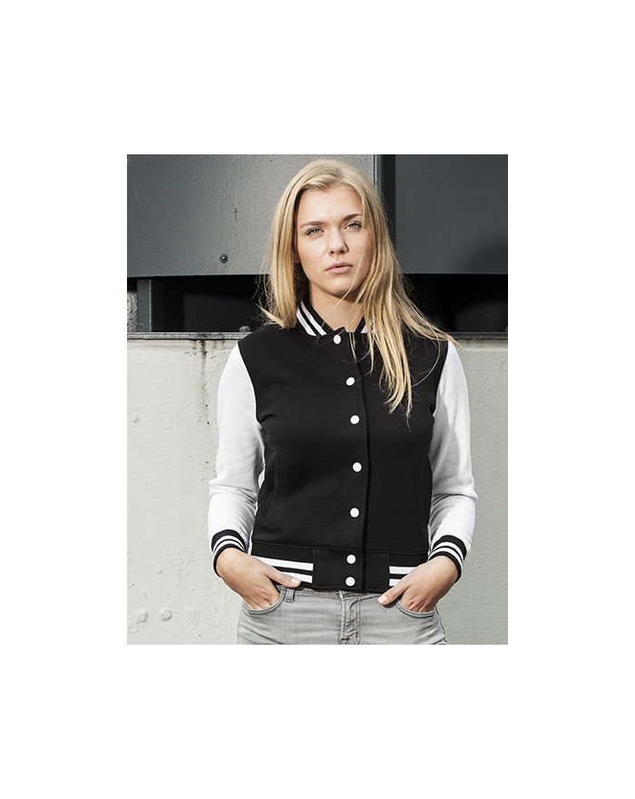 Sweat Personnalisée Manche Longue|avec liseré Bande de propreté Femme  300 g/m² - Build Your Brand BY027 - Sweat Personnalisé...