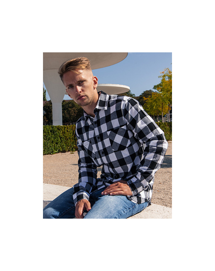 Chemise d'entreprise Personnalisée Manche Longue Homme  120 g/m² - Build Your Brand BY031 - Chemise d'entreprise Personnalisé...