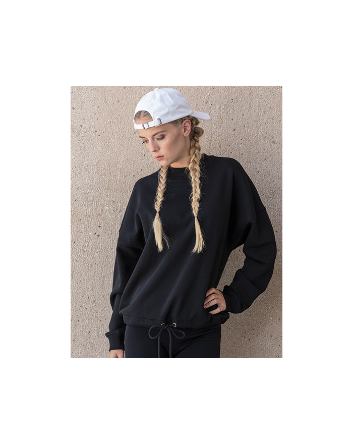 Sweat Personnalisée Manche Longue|avec liseré Bande de propreté|Col rond Femme  250 g/m² - Build Your Brand BY058 - Sweat Per...